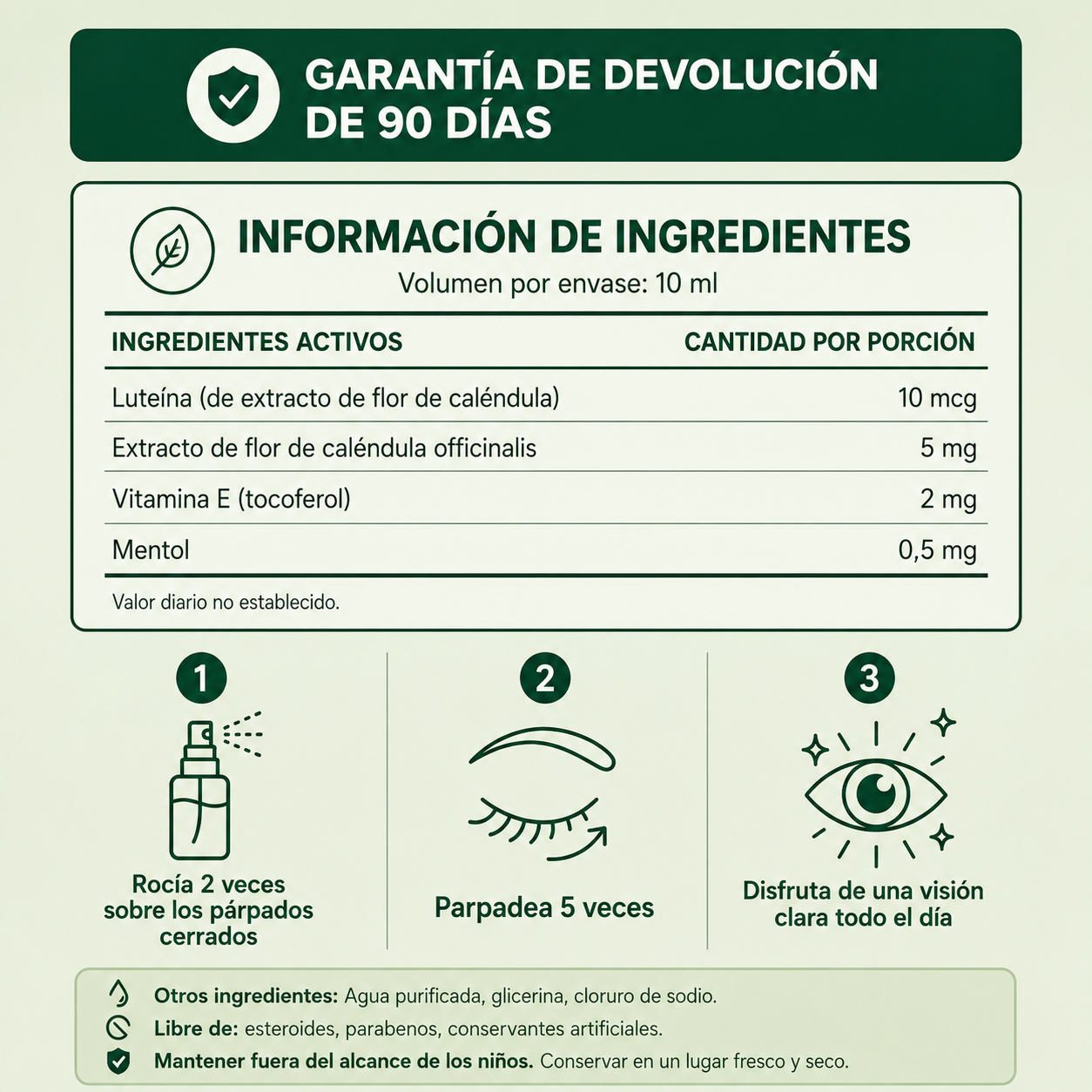 VisionPure® | Spray Para el Cuidado de Tus Ojos